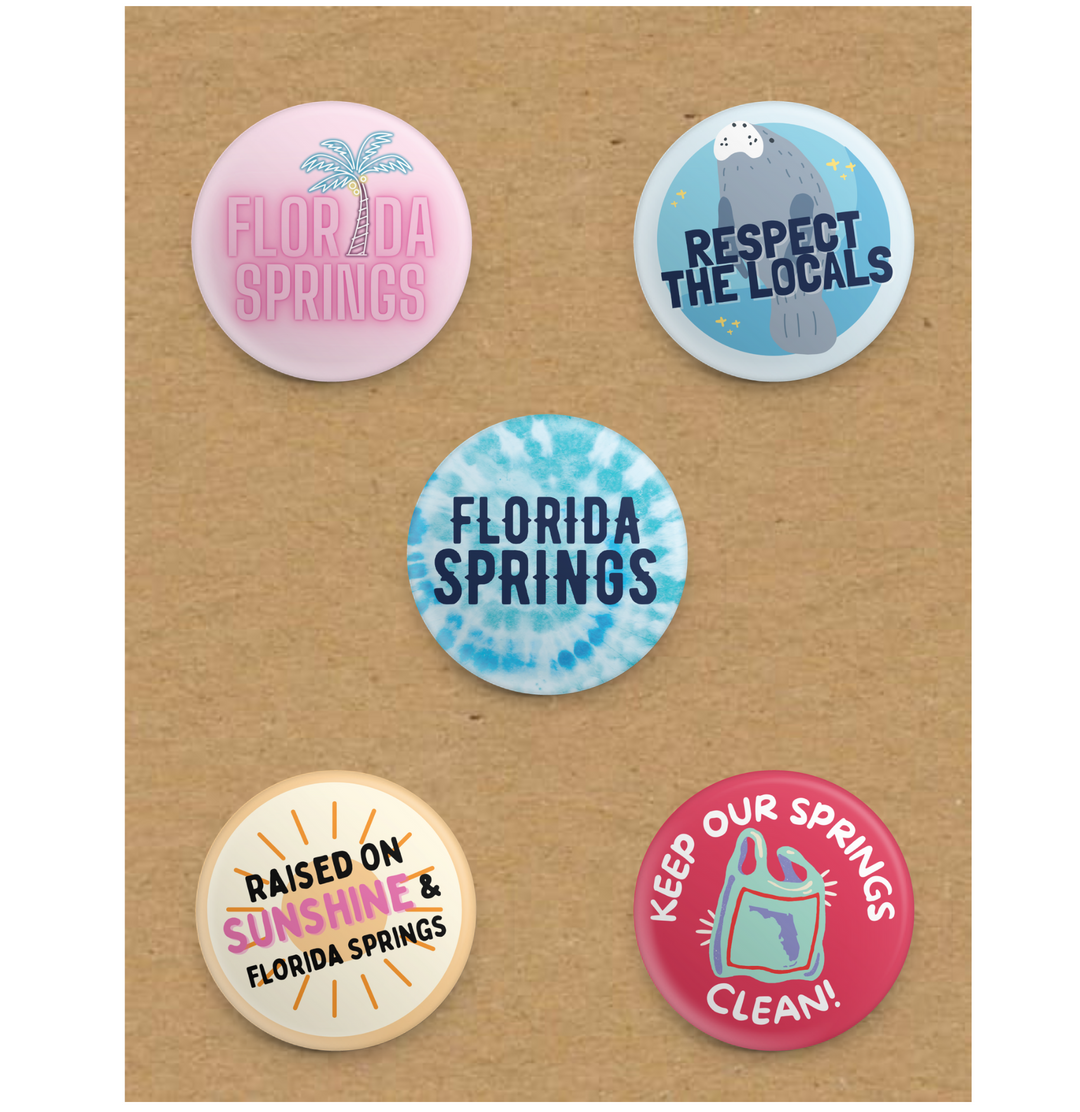 Florida Springs | Button Pin Pack