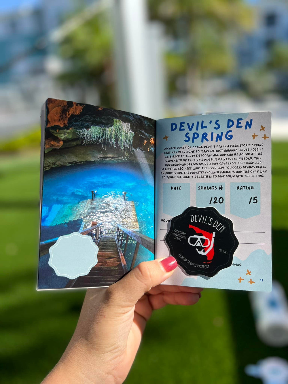 Florida Springs Passport Devil's Den Decal
