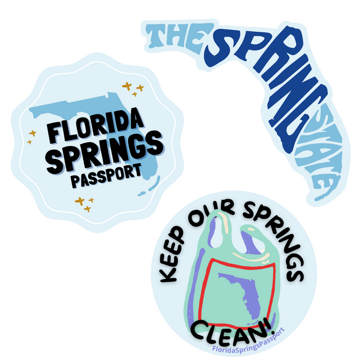 Florida Springs Passport Decal Sticker Pack