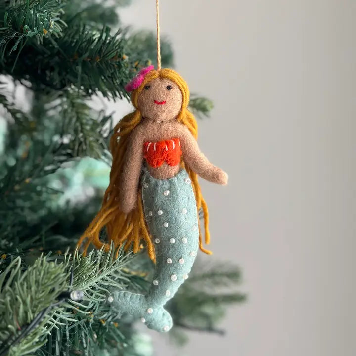 Felt Silk Springs Mermaid Ornament