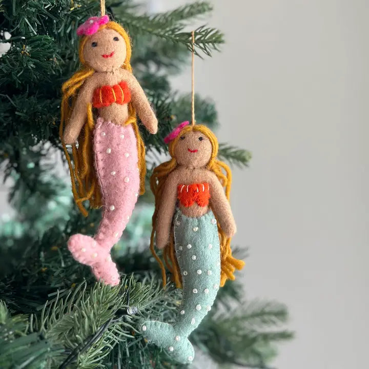 Felt Silk Springs Mermaid Ornament